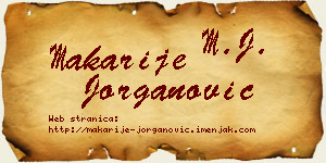 Makarije Jorganović vizit kartica